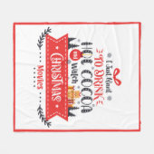 Vakantie Kerstmis Moderne Grafische Typografie Fleece Deken (Voorkant (Horizontaal))