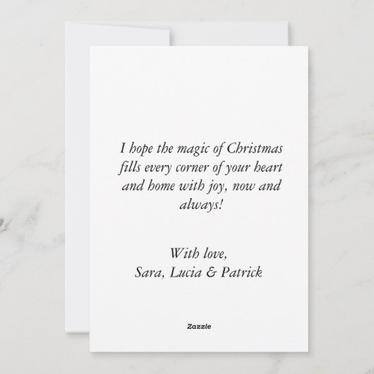 Vakantie Kerstmis Nieuwjaar familiekaart Feestdagenkaart (Achterkant)