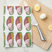 Vakantie Kerstmis Pasen Geglazuurde Ham Diner Eten Theedoek (Quarter Fold)