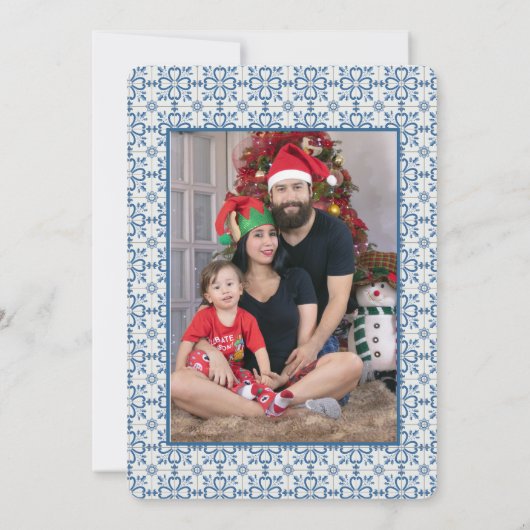 Vakantie Kerstmis Portugees feestelijk huis Kaart (Achterkant)