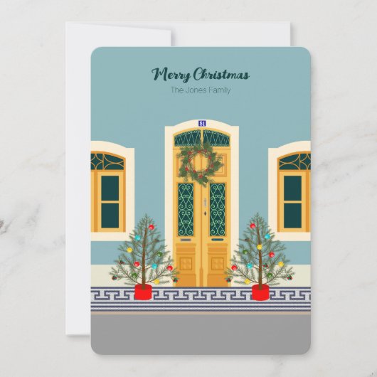 Vakantie Kerstmis Portugees feestelijk huis Kaart (Voorkant)
