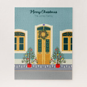 Vakantie Kerstmis Portugees feestelijk huis Legpuzzel