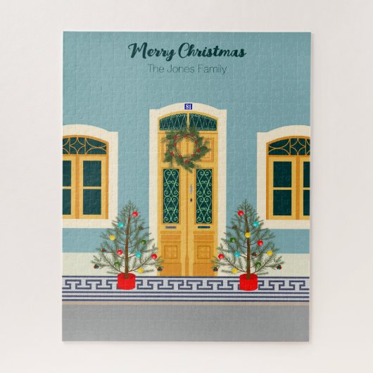 Vakantie Kerstmis Portugees feestelijk huis Legpuzzel (Verticaal)