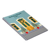 Vakantie Kerstmis Portugees feestelijk huis Notitieboek (Rechterzijde)