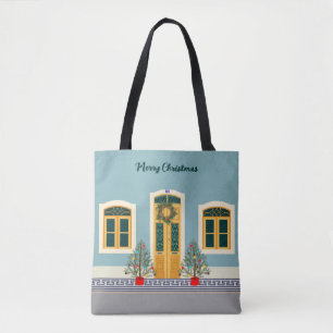 Vakantie Kerstmis Portugees feestelijk huis Tote Bag