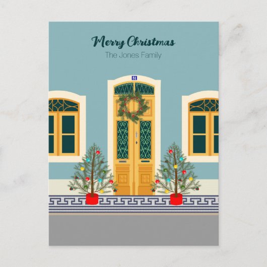 Vakantie Kerstmis Portugees Huis Briefkaart (Voorkant)
