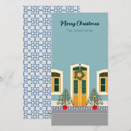 Vakantie Kerstmis Portugese feestelijke House card Feestdagenkaart (Voorkant / Achterkant)