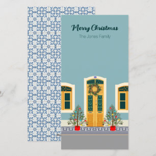 Vakantie Kerstmis Portugese feestelijke House card Feestdagenkaart