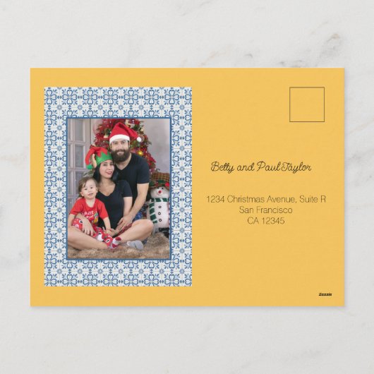 Vakantie Kerstmis Portugese feestelijke House card Feestdagenkaart (Achterkant)