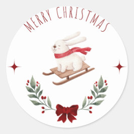 Vakantie & Kerstmis Ronde Sticker