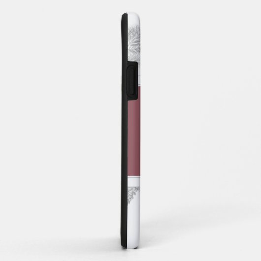 Vakantie Kerstmis rustieke pinecone patroon aangep Case-Mate iPhone Case (Achterkant/rechts)