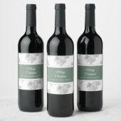 Vakantie Kerstmis rustieke pinecone patroon aangep Wijn Etiket (Flessen)