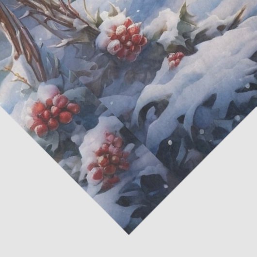 Vakantie Kerstmis Sneeuwman Paar Decoupage Tissuepapier (Detail)