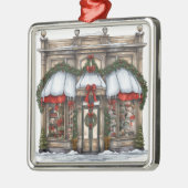   VAKANTIE KERSTMIS STOREFRONT METALEN ORNAMENT (Links)
