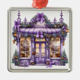   VAKANTIE KERSTMIS STOREFRONT METALEN ORNAMENT