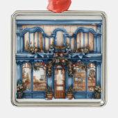   VAKANTIE KERSTMIS STOREFRONT METALEN ORNAMENT (Voorkant)