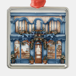   VAKANTIE KERSTMIS STOREFRONT METALEN ORNAMENT