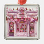   VAKANTIE KERSTMIS STOREFRONT METALEN ORNAMENT (Voorkant)