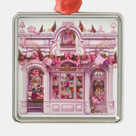   VAKANTIE KERSTMIS STOREFRONT METALEN ORNAMENT