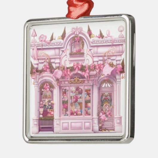   VAKANTIE KERSTMIS STOREFRONT METALEN ORNAMENT (Links)