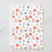 Vakantie Kerstmis Tea Party Rood Kaart (Achterkant)