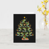 Vakantie Kerstmis Verlichting Santa Bass Fish Chri Kaart (Gele Bloem)