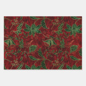 Vakantie kerstmis Vliegende hond Rood Groen Inpakpapier Vel (Voorkant)