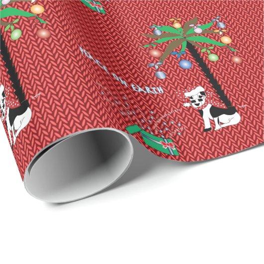 Vakantie Kerstmis VREDE OP AARDE Cadeaupapier (Rol Hoek)