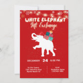 Vakantie Kerstmis Witte Olifant Gift Exchange Kaart (Voorkant)