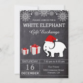 Vakantie Kerstmis Witte Olifant Gift Exchange Kaart (Voorkant)