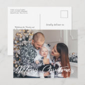 Vakantie kerstscript Briefkaart voor feestdag (Voorkant / Achterkant)