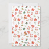 Vakantie Kerstthee Rode Vrolijke Kerstmis Feestdagenkaart (Achterkant)