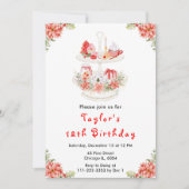 Vakantie Kerstthee Verjaardagsfeestje Rood Kaart (Voorkant)