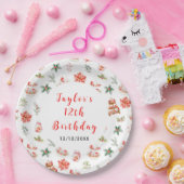 Vakantie Kerstthee Verjaardagsfeestje Rood Papieren Bordje (Feest)