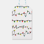 Vakantie kerstverlichting eenvoudig cadeau label cadeaulabel (Achterkant)