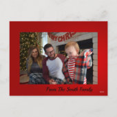 Vakantie Kerstwagen Feestdagenkaart (Achterkant)