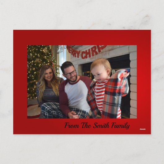 Vakantie Kerstwagen Feestdagenkaart (Achterkant)