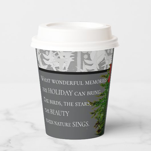 VAKANTIE klein Papieren Bekers (Voorkant)