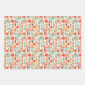 Vakantie Kleurrijke Notenkraker Inpakpapier Vel (Voorkant)