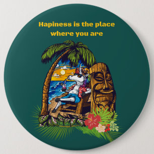 vakantie knop eenhoorn ronde button 6,0 cm