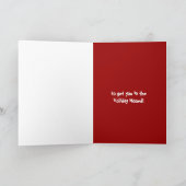 Vakantie Koe Feestdagen Kaart (Binnen)