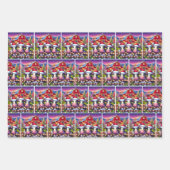 Vakantie Koe Honden Paarden en Koeien Kerst Inpakpapier Vel (Voorkant 3)