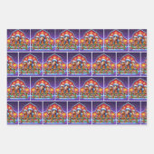 Vakantie Koe Honden Paarden en Koeien Kerst Inpakpapier Vel (Voorkant 2)