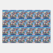 Vakantie Koe Honden Paarden en Koeien Kerst Inpakpapier Vel (Voorkant)