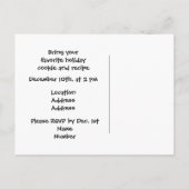 Vakantie koekjesruil uitnodiging briefkaart (Achterkant)