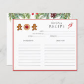 Vakantie Koekjeswisselaar bakkers Recipcard (Voorkant / Achterkant)