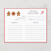 Vakantie Koekjeswisselaar bakkers Recipcard (Voorkant)