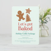 Vakantie Koekjeswisselaar | Gingerbrood Kaart (Staand voorkant)