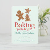 Vakantie Koekjeswisselaar | Gingerbrood Kaart (Staand voorkant)