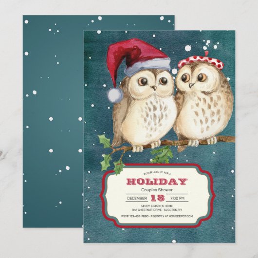 Vakantie koppels douche kaart (Voorkant / Achterkant)